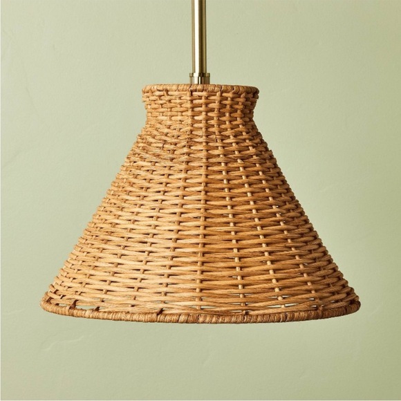 Brass with Rattan Shade Pendant Light - Hearth & Hand™ with Magnolia - Picture 1 of 5